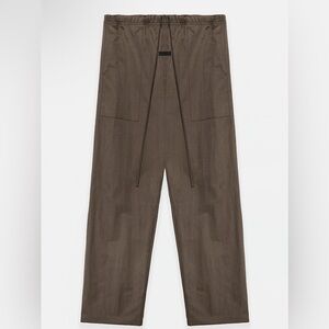 Fear of God Essentials Brown Textured Nylon Utility Pants.